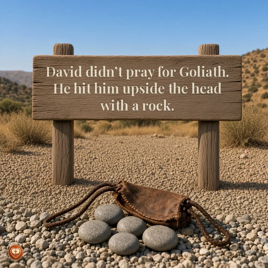 David Didn't Pray for Goliath